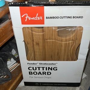 Fender Stratocaster 100% Bamboo Cutting Board